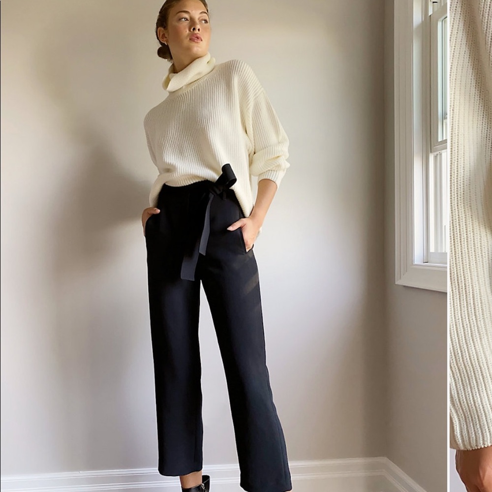 Aritzia Wilfred high waist pant with tie
